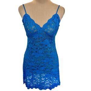 Vintage Y2K Victoria's Secret Stretch Lace Nightie Sky Blue Coquette Fairy Glam